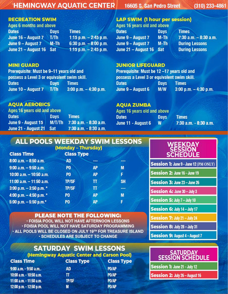 Aquatics - Hemingway Summer 2025