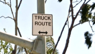 Truck Route Sign