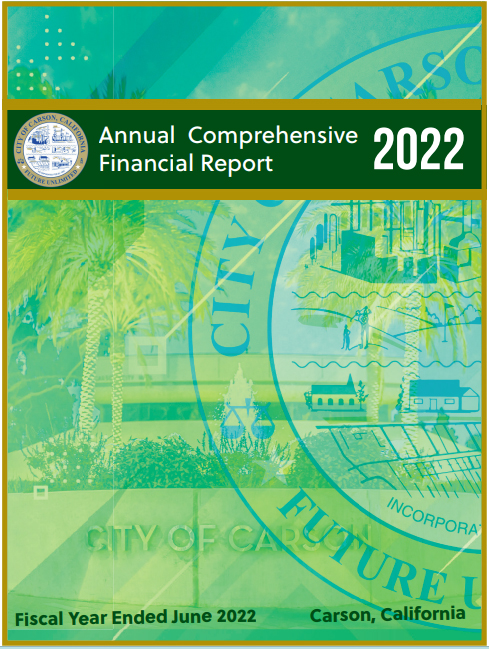 2021-2022 Comprehensive Annual Financial Report Face Page
