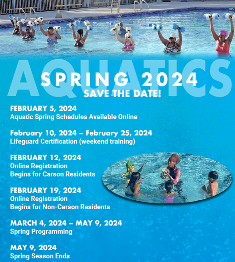 Aquatics Program Spring 2024 - Save the Dates